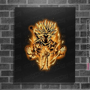 Daily_Deal_Shirts Posters / 4"x6" / Black Golden Saiyan Trunks