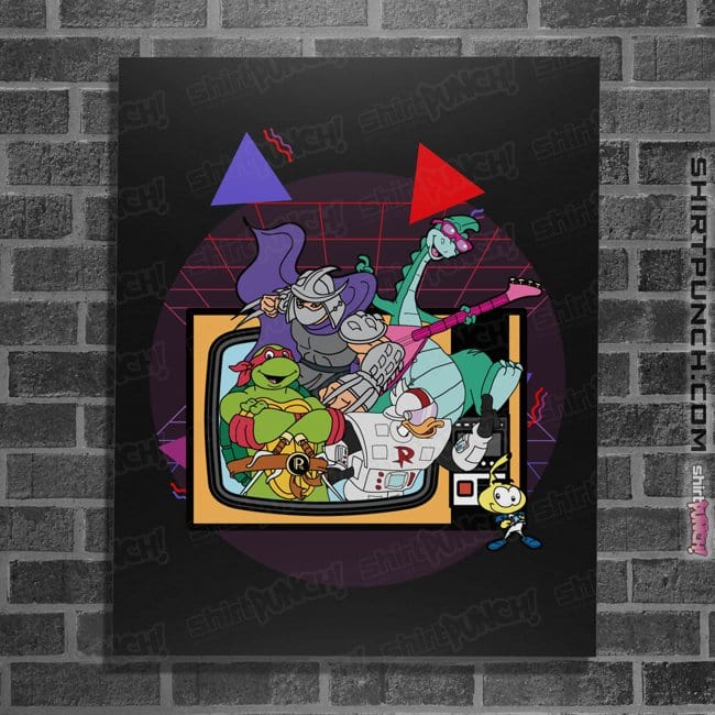 Daily_Deal_Shirts Posters / 4"x6" / Black Toon Takeover