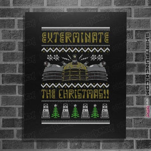 Shirts Posters / 4"x6" / Black Dalek Xmas