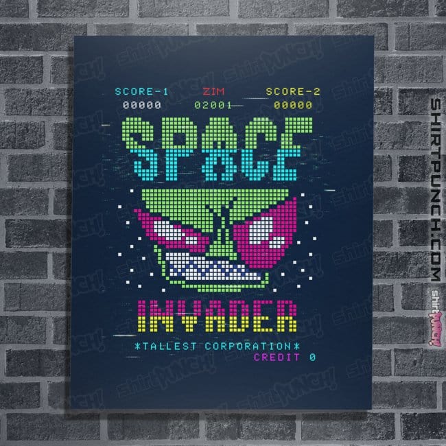 Secret_Shirts Posters / 4"x6" / Navy Space Invader Zim