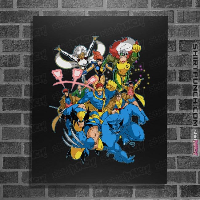 Secret_Shirts Posters / 4"x6" / Black 90's Mutants