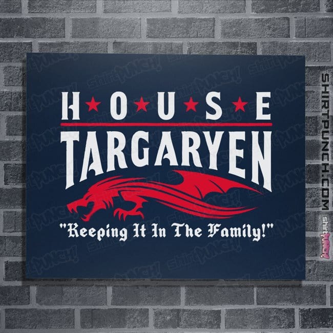 Daily_Deal_Shirts Posters / 4"x6" / Navy House Targaryen