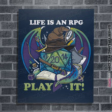 Load image into Gallery viewer, Shirts Posters / 4&quot;x6&quot; / Navy Life Is An RPG
