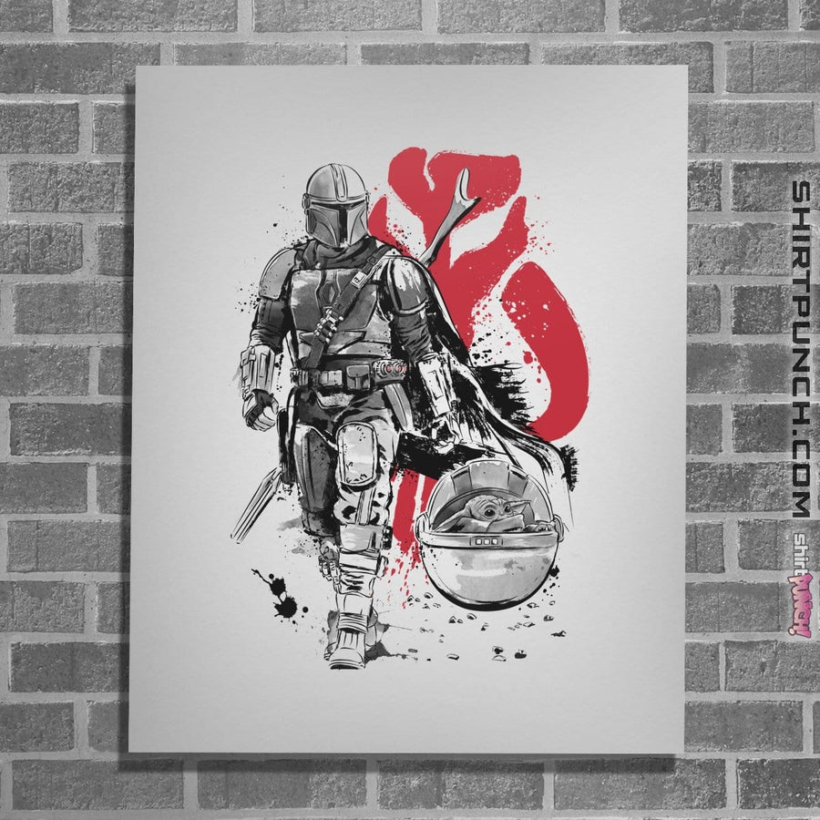 Shirts Posters / 4"x6" / White Lone Hunter And Cub