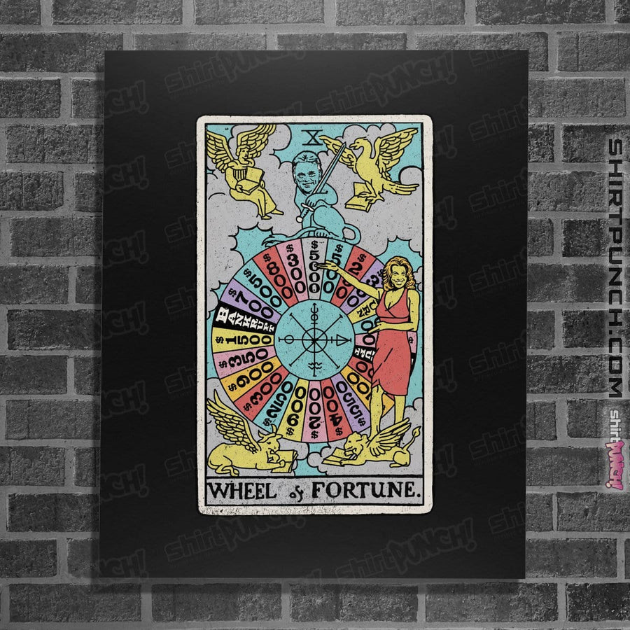 Shirts Posters / 4"x6" / Black Wheel of Fortune