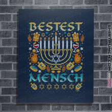 Load image into Gallery viewer, Shirts Posters / 4&quot;x6&quot; / Navy Bestest Mensch
