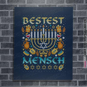 Shirts Posters / 4"x6" / Navy Bestest Mensch