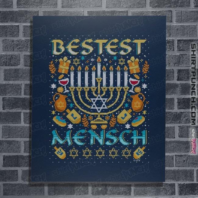 Shirts Posters / 4"x6" / Navy Bestest Mensch