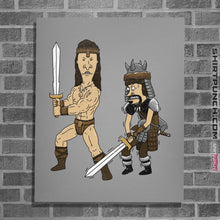Load image into Gallery viewer, Shirts Posters / 4&quot;x6&quot; / Sports Grey The Barbarian And The Thief
