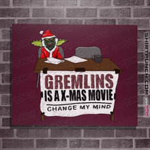 Load image into Gallery viewer, Shirts Posters / 4&quot;x6&quot; / Maroon Gremlins Is A Christmas Movie
