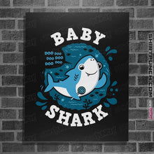 Load image into Gallery viewer, Shirts Posters / 4&quot;x6&quot; / Black Cute Baby Shark

