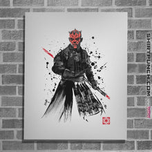 Load image into Gallery viewer, Shirts Posters / 4&quot;x6&quot; / White Darth Lord Sumi-e
