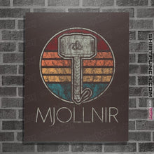 Load image into Gallery viewer, Shirts Posters / 4&quot;x6&quot; / Dark Chocolate Retro Mjollnir
