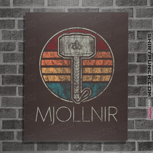 Shirts Posters / 4"x6" / Dark Chocolate Retro Mjollnir