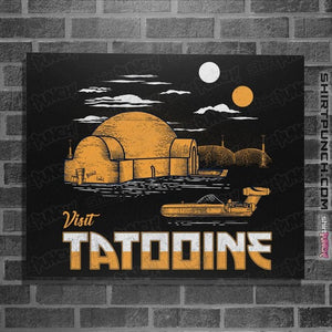 Shirts Posters / 4"x6" / Black Vintage Visit Tatooine