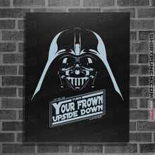 Load image into Gallery viewer, Shirts Posters / 4&quot;x6&quot; / Black Frown Upside Down
