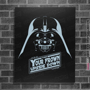 Shirts Posters / 4"x6" / Black Frown Upside Down