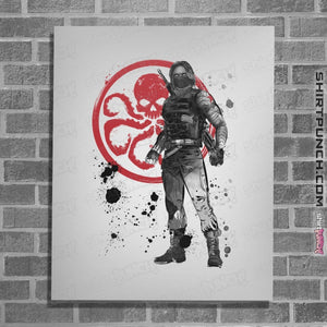 Shirts Posters / 4"x6" / White Winter Soldier Sumi-e