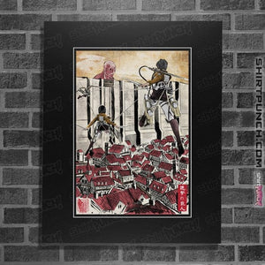 Daily_Deal_Shirts Posters / 4"x6" / Black Defending The Wall