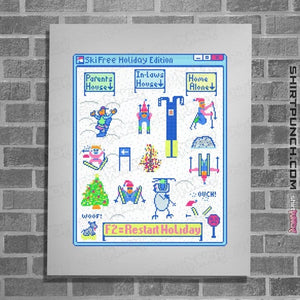 Daily_Deal_Shirts Posters / 4"x6" / White Skiing Free Long Sleeve