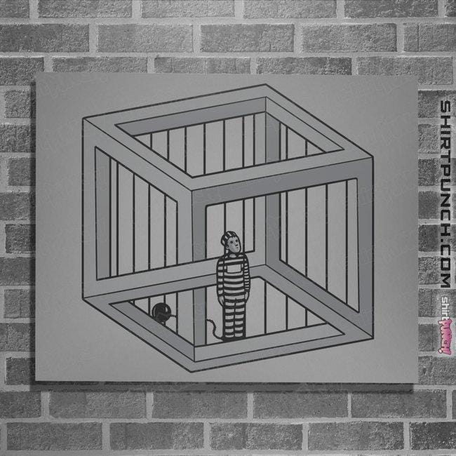 Shirts Posters / 4"x6" / Sports Grey Escher's Jail