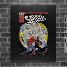 Load image into Gallery viewer, Shirts Posters / 4&quot;x6&quot; / Black Spiders Of Future Past
