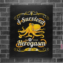 Load image into Gallery viewer, Daily_Deal_Shirts Posters / 4&quot;x6&quot; / Black I Survived The Hero Gathering
