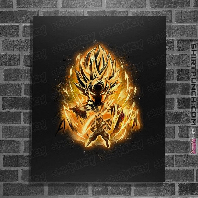 Shirts Posters / 4"x6" / Black Golden Saiyan Rose