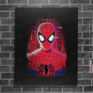 Daily_Deal_Shirts Posters / 4"x6" / Black Glitch Peter Spider