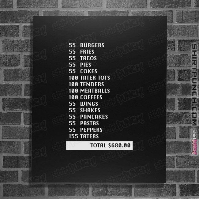 Secret_Shirts Posters / 4"x6" / Black 55 Burgers...