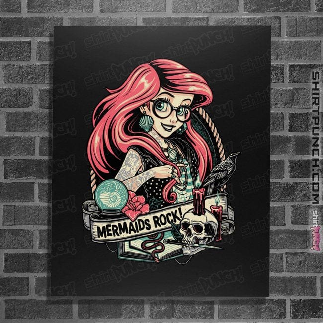 Secret_Shirts Posters / 4"x6" / Black Rocker Ariel!