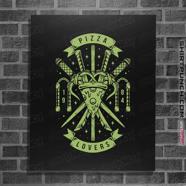 Shirts Posters / 4"x6" / Black Pizza Lovers