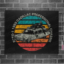 Load image into Gallery viewer, Shirts Posters / 4&quot;x6&quot; / Black Retro Ecto-1 Sun

