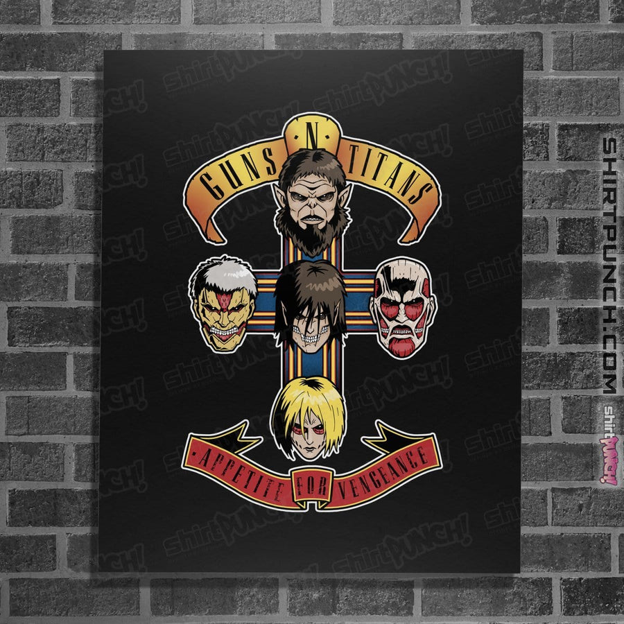 Shirts Posters / 4"x6" / Black Guns N Titans
