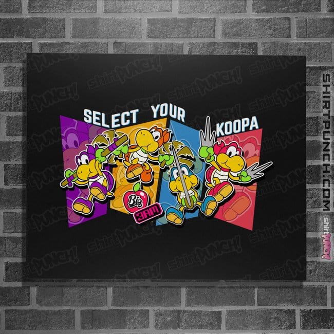 Secret_Shirts Posters / 4"x6" / Black Koopa Ninjas