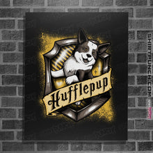 Load image into Gallery viewer, Shirts Posters / 4&quot;x6&quot; / Black Hairy Pupper House Hufflepup

