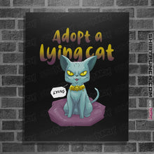Load image into Gallery viewer, Shirts Posters / 4&quot;x6&quot; / Black Adopt A Lying Cat
