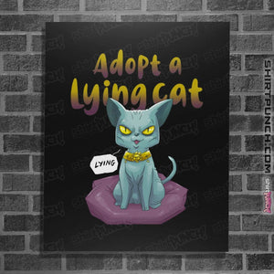 Shirts Posters / 4"x6" / Black Adopt A Lying Cat