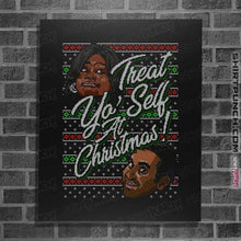 Load image into Gallery viewer, Shirts Posters / 4&quot;x6&quot; / Black Treat Yoself
