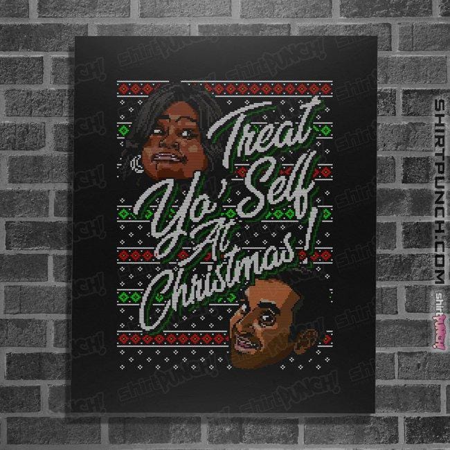 Shirts Posters / 4"x6" / Black Treat Yoself