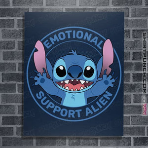 Secret_Shirts Posters / 4"x6" / Navy Emotional Support Alien