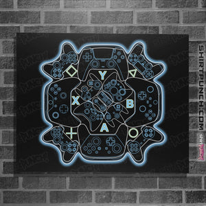 Shirts Posters / 4"x6" / Black Gamer Mandala