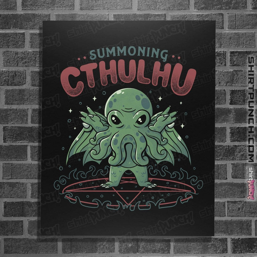Shirts Posters / 4"x6" / Black Summoning Cthulhu