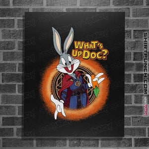 Daily_Deal_Shirts Posters / 4"x6" / Black Doctor Bunny Looneyverse