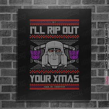Load image into Gallery viewer, Shirts Posters / 4&quot;x6&quot; / Black I&#39;ll Rip Out Your Christmas
