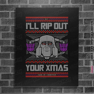 Shirts Posters / 4"x6" / Black I'll Rip Out Your Christmas