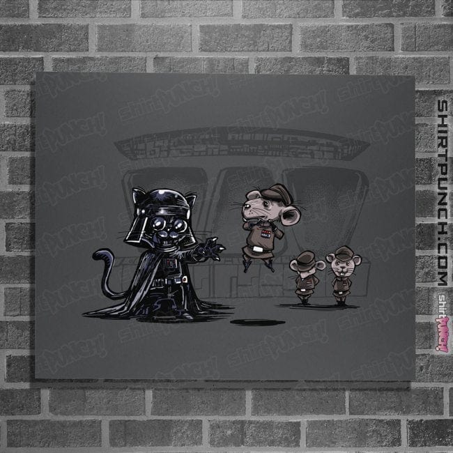 Secret_Shirts Posters / 4"x6" / Charcoal Cat Vader