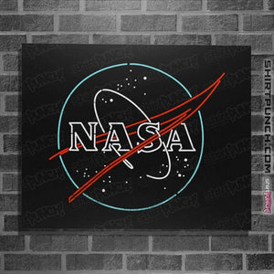 Shirts Posters / 4"x6" / Black Neon NASA