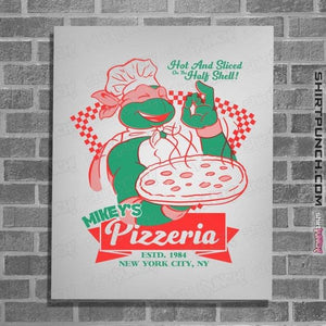 Secret_Shirts Posters / 4"x6" / White Mikey's Pizzeria