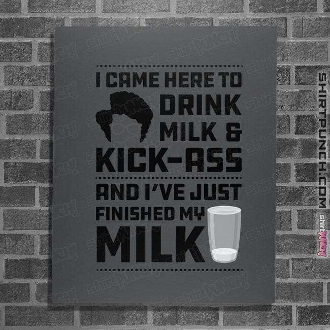 Daily_Deal_Shirts Posters / 4"x6" / Charcoal Drink Milk